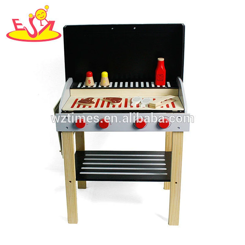 Beliebteste BBQ-Set aus Holz Spielzeug Kochen für Kinder spielen W10D123B