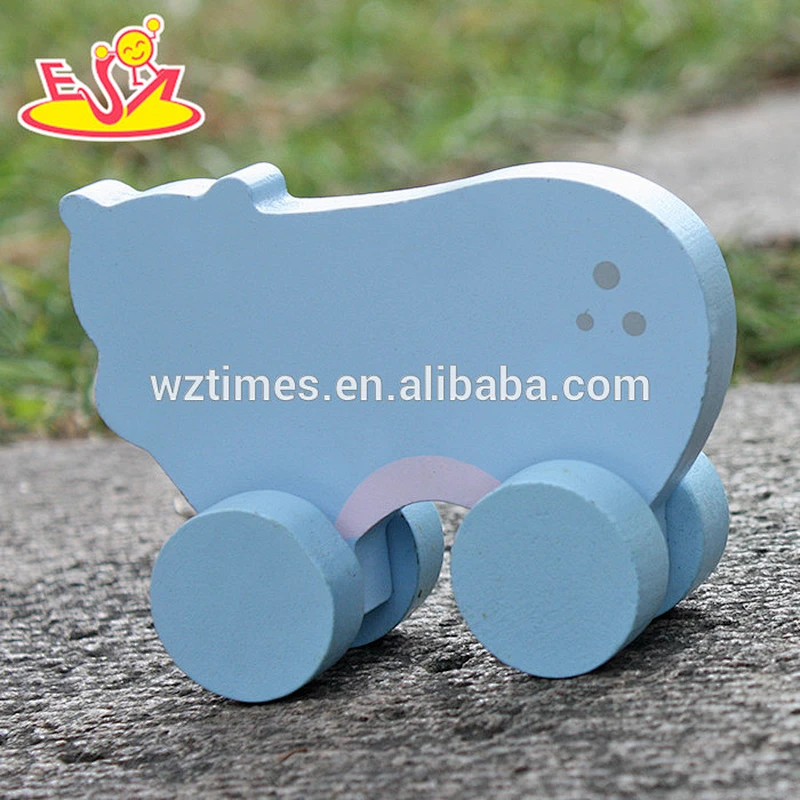 2018 New design baby wooden toy cars top fashion kids wooden toy cars popular animal wooden toy cars W04A317