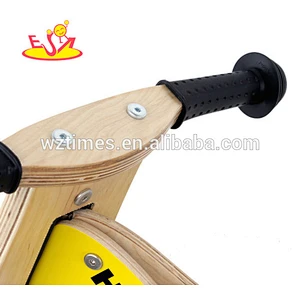 Wholesale best sale cool style kids wooden black balance bike used in home and outdoor W16C096-1
