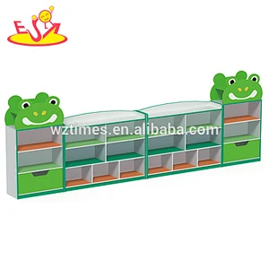 Wholesale kindergarten cabinets wooden kids toy storage high quality wooden kids toy storage W08C199