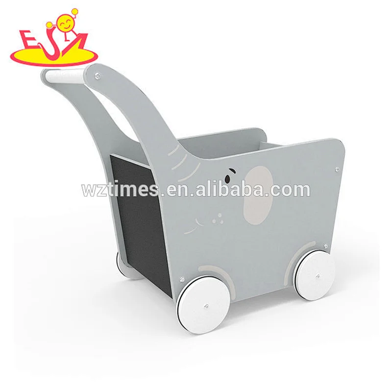 2018 New Original Design elephant wooden baby walking toys for indoor learning walker W16E097