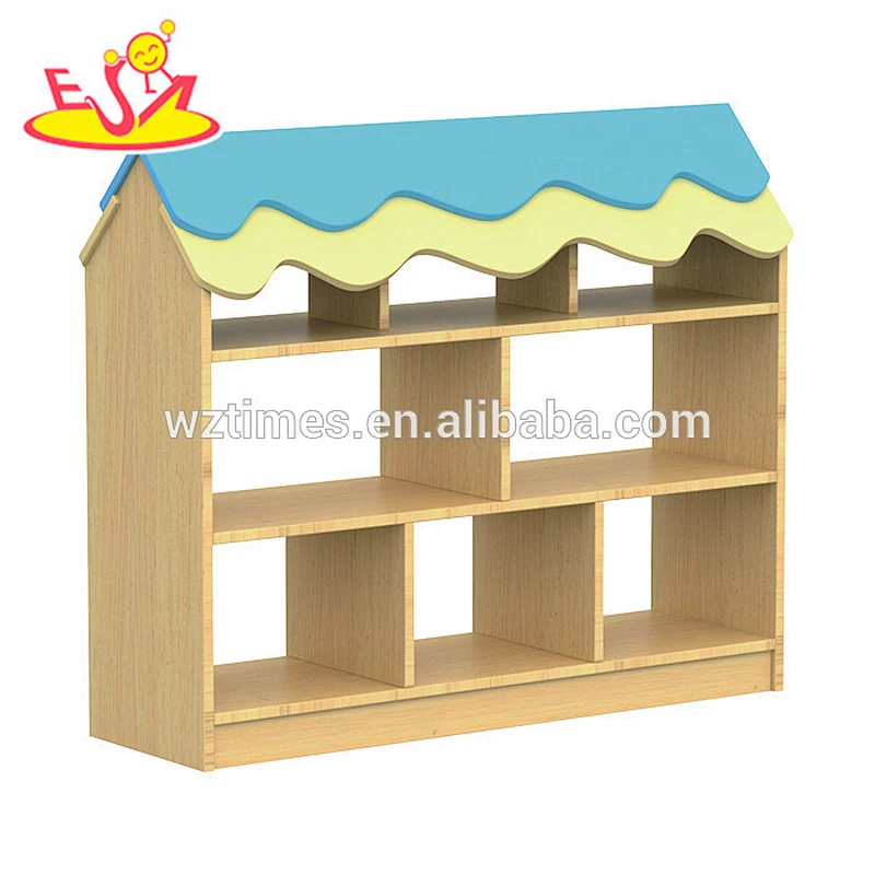 wholesale Handmade multi-function kindergarten children furniture wooden toy storage ideas W08C179