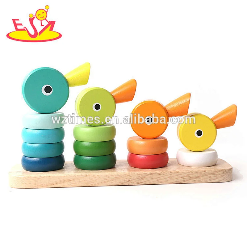 Educational geometry wooden kids blocks with different shape W13D155