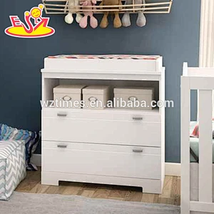 2018 New arrival safety wooden nappy changing unit for baby W08C119