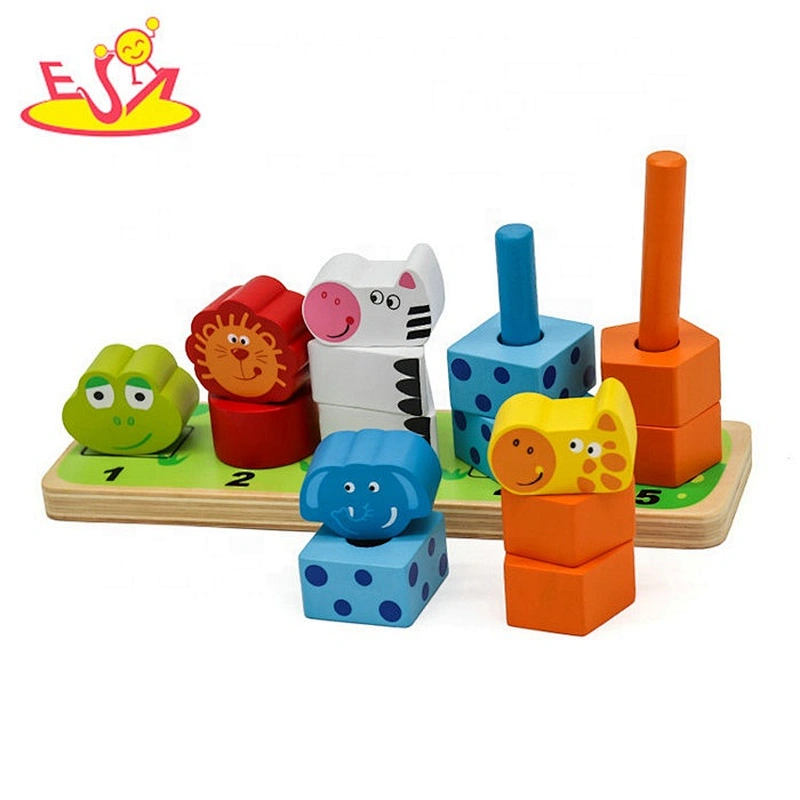 High quality educational wooden infant building blocks for wholesale W13D184B