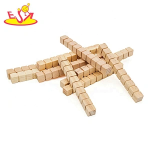 Wholesale wooden base 10 set building blocks toys for kids W12E030