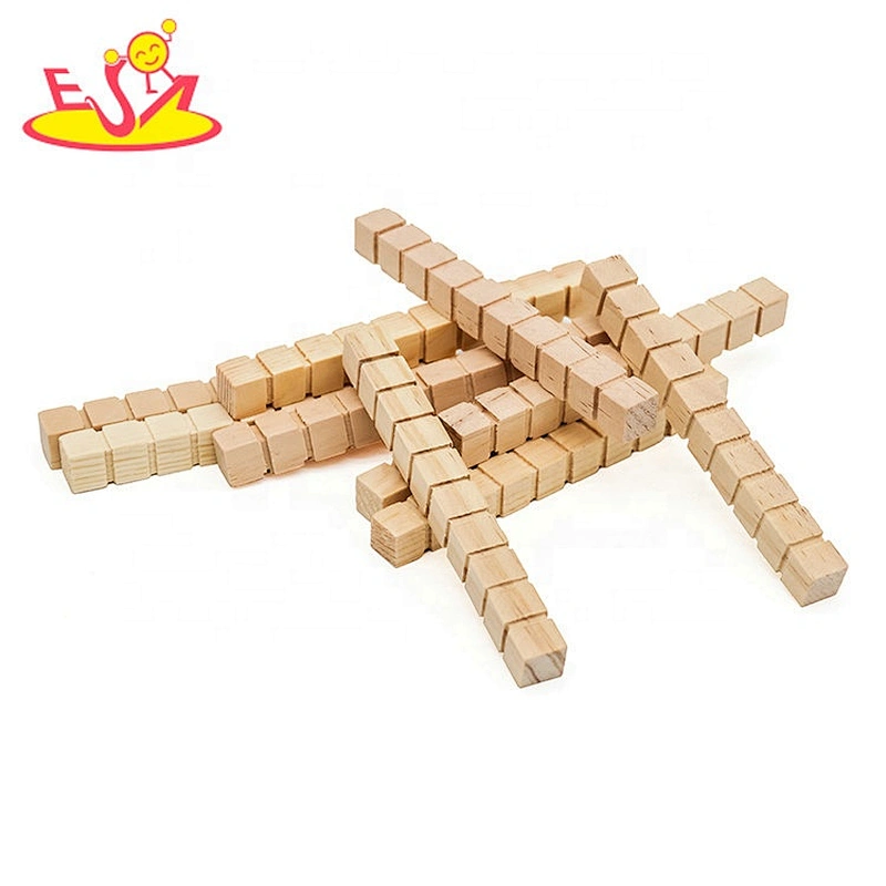 Wholesale wooden base 10 set building blocks toys for kids W12E030