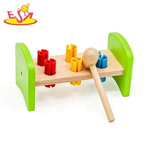 2019 New arrival educational wooden kids toy hammer for wholesale W11G054