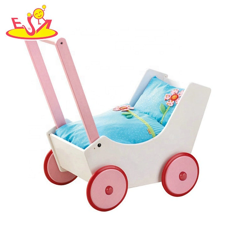 New design wooden baby stroller toy for push along W16E137B