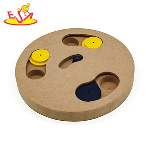 Professional cheap interactive wooden dog activity toys for wholesale W06F112