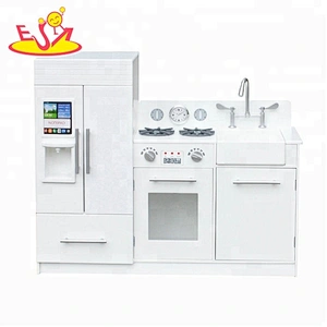 Juego de cocina de juguete de madera educativo de moda para niños W10C370D