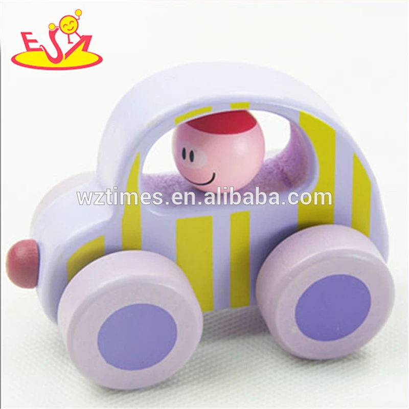 Most popular kids wooden mini car toy for wholesale W04A179B