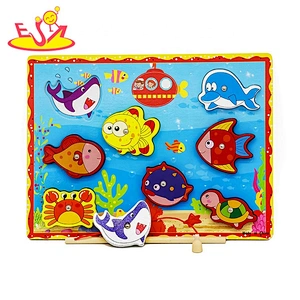 Customize kids cartoon wooden elephant puzzles for little hands W14C263