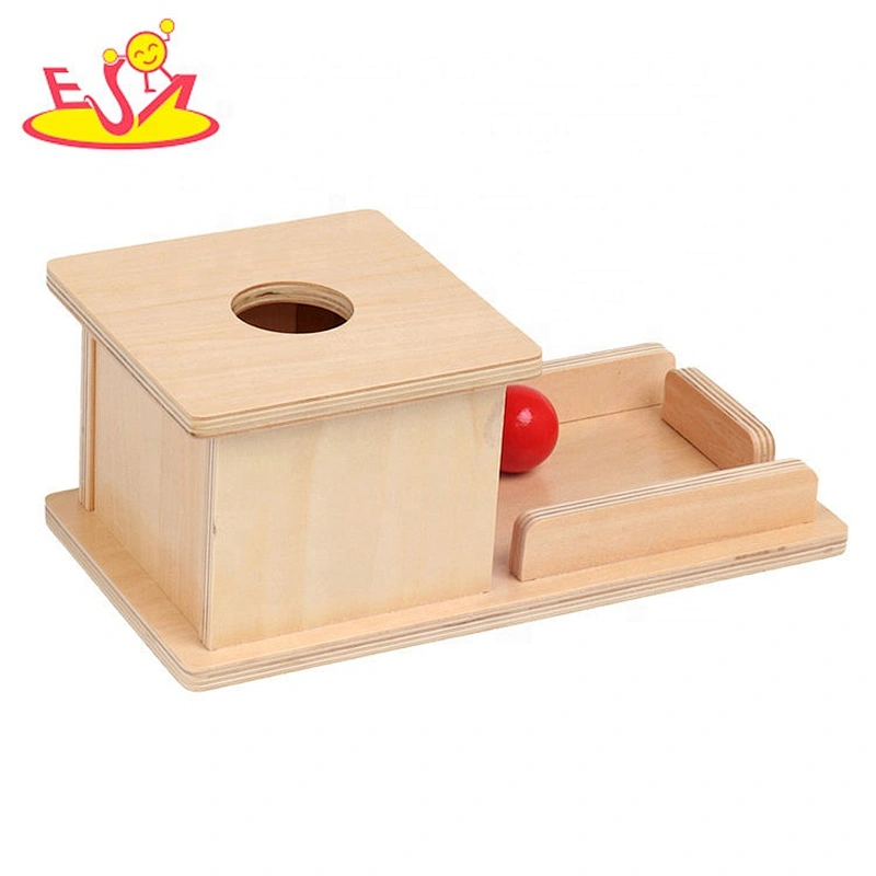 New fashion baby wooden Montessori imbucare box with ball W12F083B