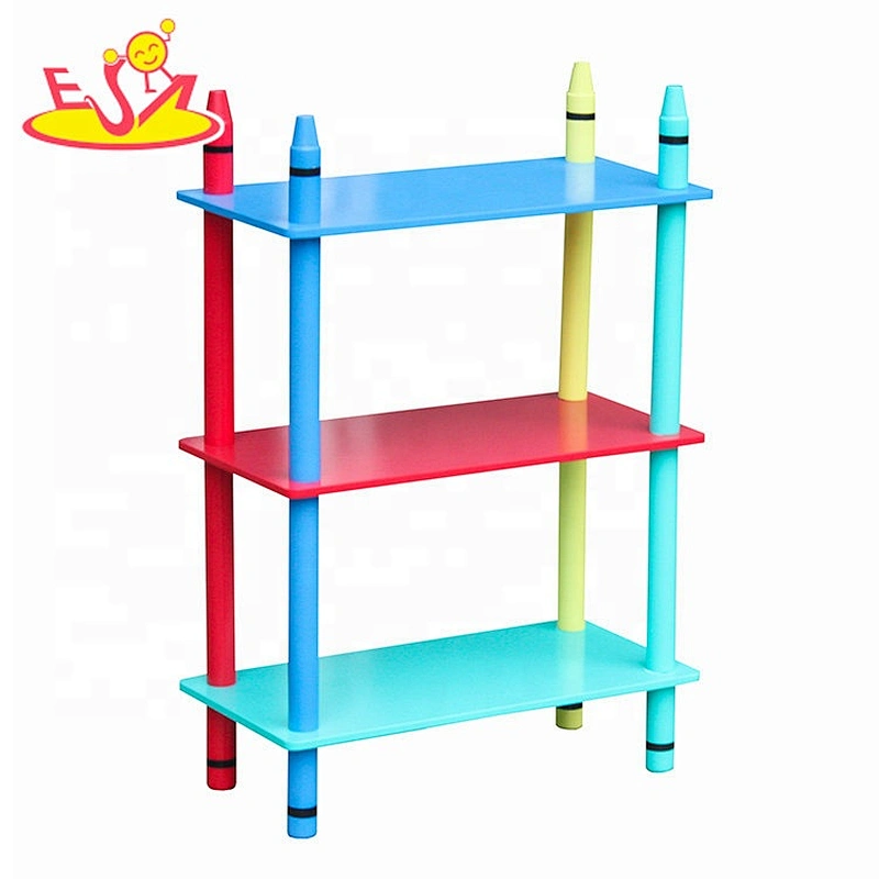 wholesale preschool furniture wooden kids storage shelves with high quality W08C268B