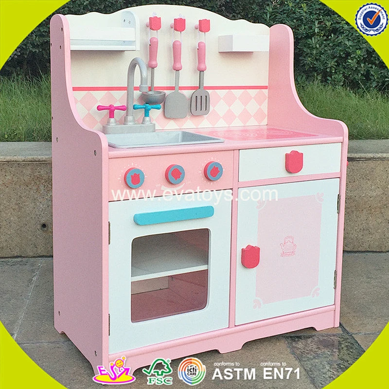 wholesale cheap educational toys wooden kitchen set for kids role play wooden kitchen set for kids W10C174