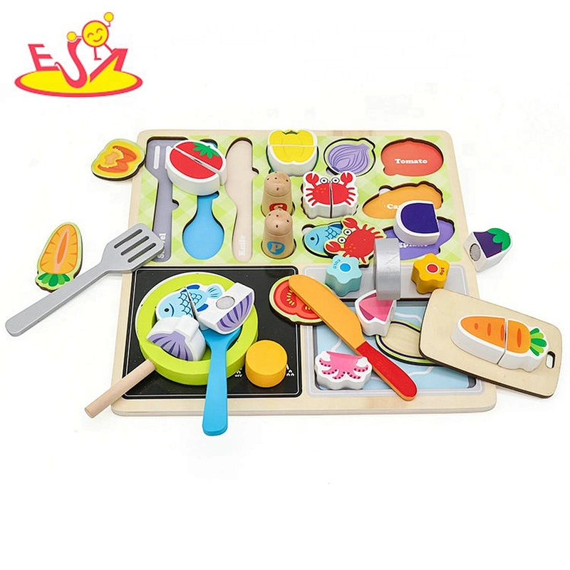 2019 New arrival small wooden play cooking games for boys W10B279