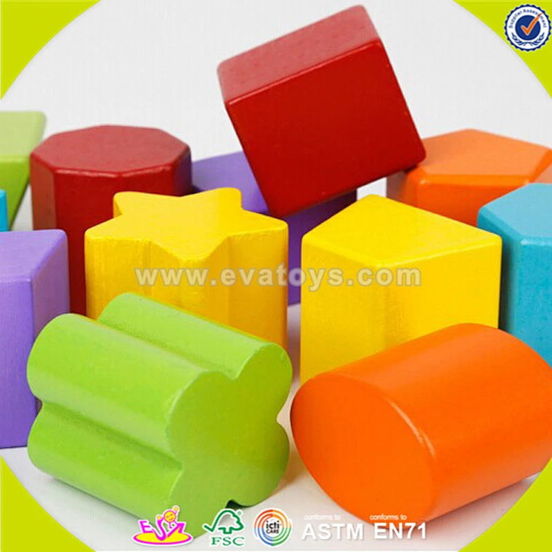 wholesale educational wooden shape sorting box toy for children W12D017