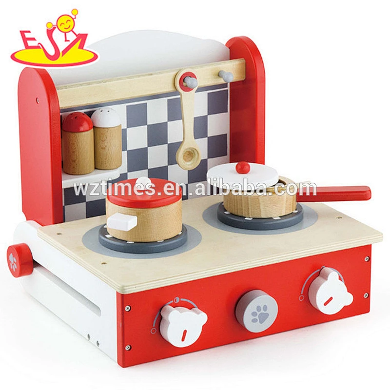 Role play toddlers wooden small kitchen toy for wholesale W10C157