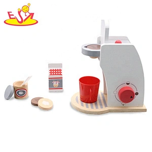 New design kids wooden toy coffee machine for pretend play W10D228