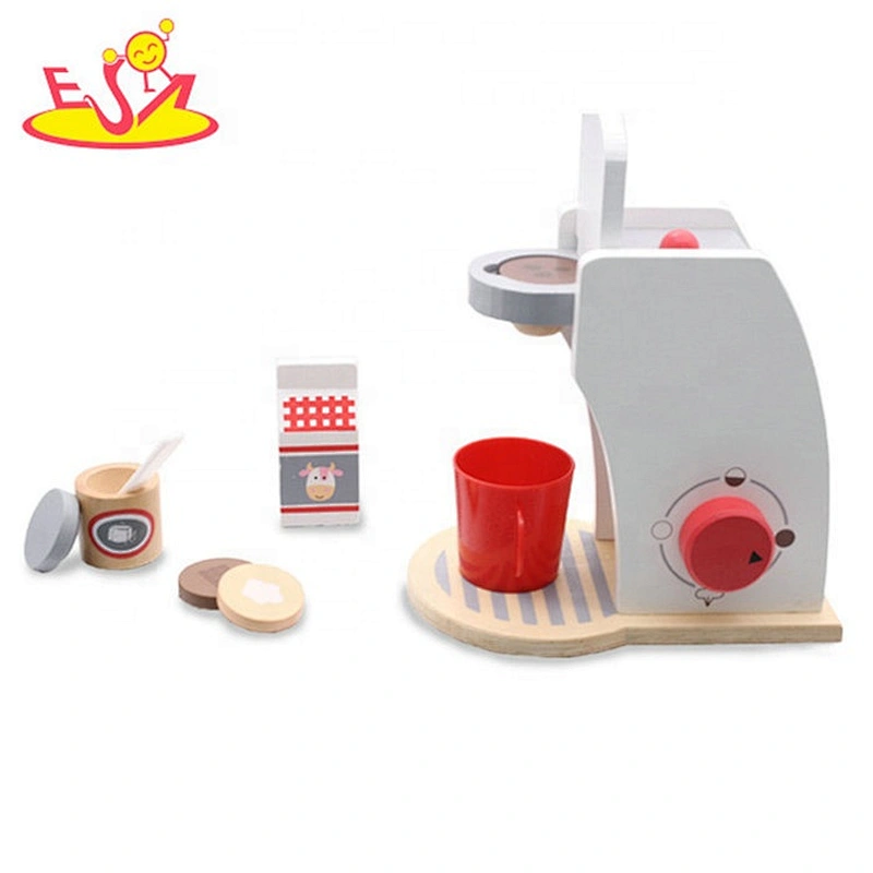 New design kids wooden toy coffee machine for pretend play W10D228