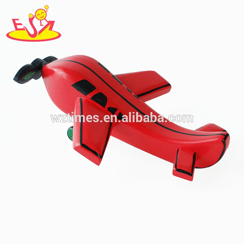 New design funny wooden airplane toy for children W04F008