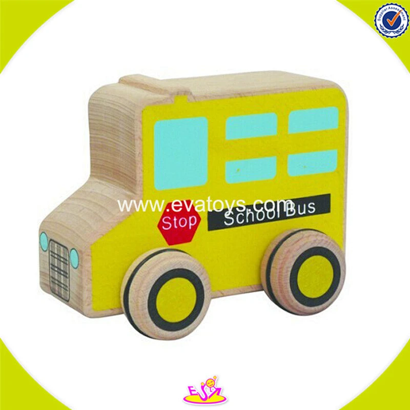 wholesale new design baby wooden toy bus hottest wooden toy bus W04A105
