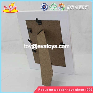 Wholesale new fashion beautiful white wooden craft photo frame W09A031
