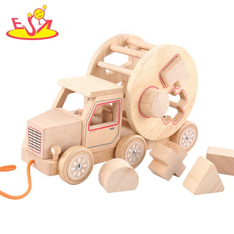 2019 Top fashion baby wooden push and pull train set for wholesale W05B183