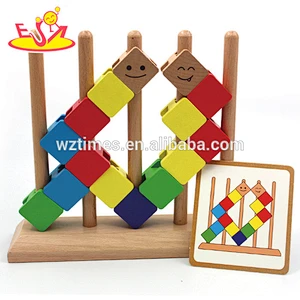 Wholesale interesting wooden building blocks toy special kids wooden building blocks toy colorful building blocks toy W13D097
