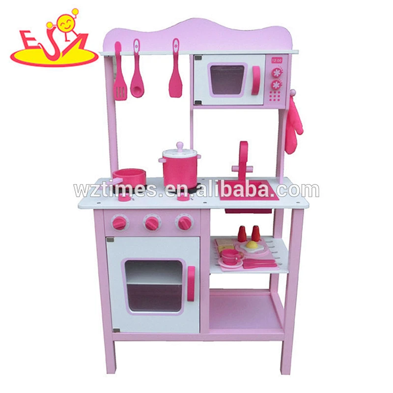 2018 New design baby wooden toy kitchen funny kids wooden toy kitchen best children wooden toy kitchen W10C045 White