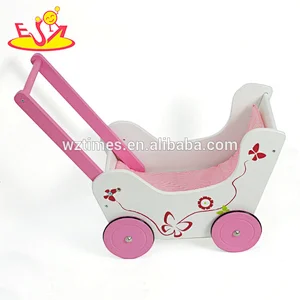 New hottest baby push along toys wooden dolls pram for for children 3+ W16E085