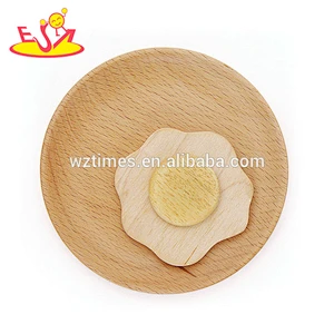 2018 wholesale baby new wooden play pots and pans funny kids play pots and pans best natural wooden play pots and pans W10B179