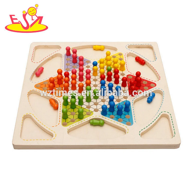 wholesale popular fashion kids wooden checkers best interesting children wooden toy checkers W11A064