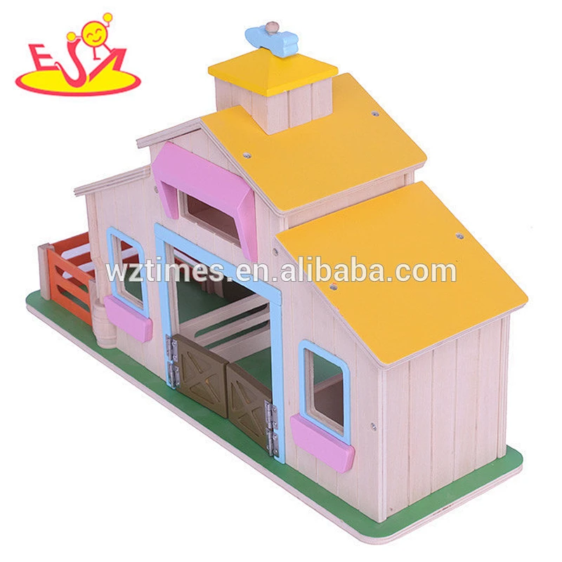 new fashion children wooden toy farm house for pretend play W06A126