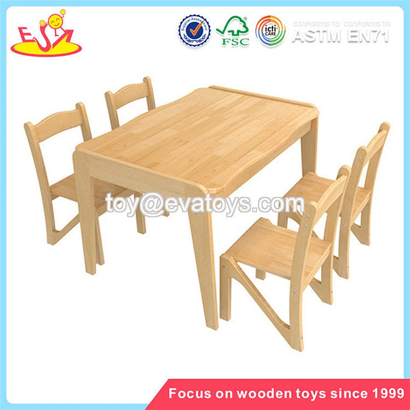 Wholesale high quality wooden children desk and chairs used for home or school W08G227