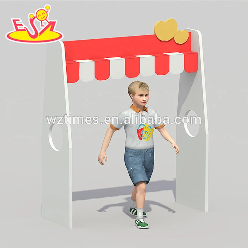 Wholesale children storage shelf wooden kids indoor playhouse best design wooden kids indoor playhouse W08C183