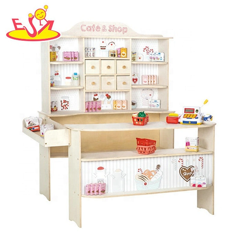Nuevos juguetes clásicos mini juguete de madera puesto de mercado para niños W10A083