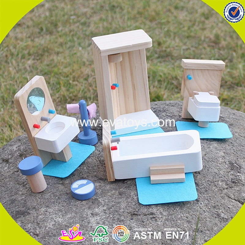 New design miniature wooden doll house furniture for kids W06B054