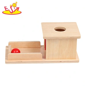 New fashion baby wooden Montessori imbucare box with ball W12F083B
