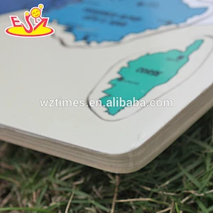 wholesale best children wooden world map puzzle top fashion kids wooden world map puzzle W14C242