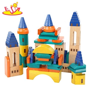 2020 most popular 69PCS castle wooden learning blocks for children W13A201