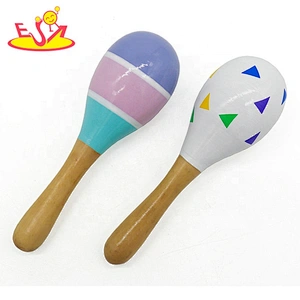 Most popular educational wooden playing maracas for kids W07I149