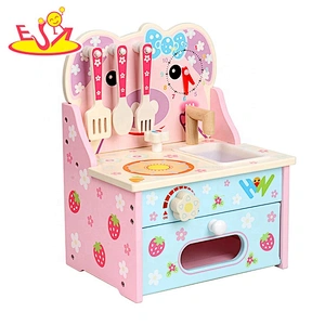 2020 New released small wooden toy kitchen for kids W10C522