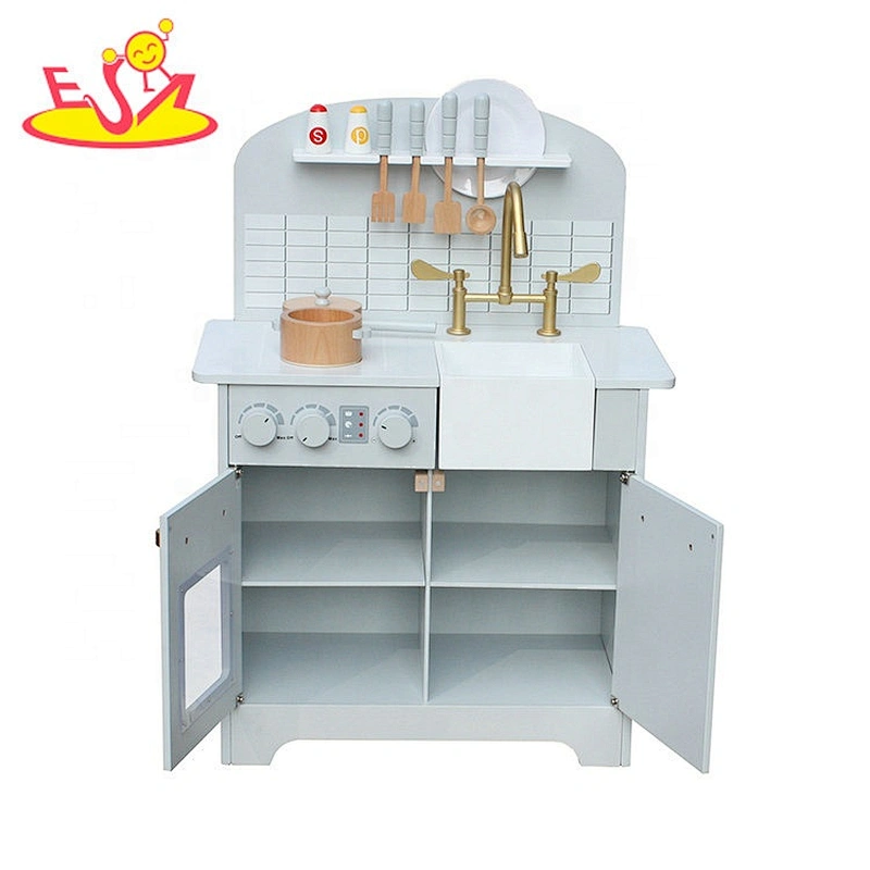 2020 Customize children wooden toy kitchen set for wholesale W10C298