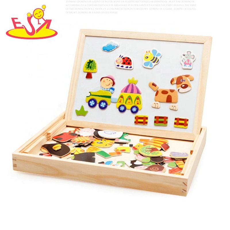 High quality educational wooden kids magnetic whiteboard for wholesale W12B135