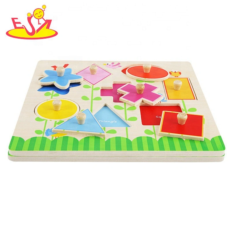 2020 New sale kids preschool wooden daily jigsaw puzzle with customize W14M222