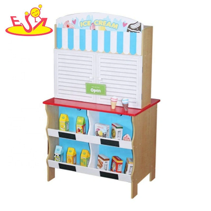 2020 New hottest 2 in 1 wooden ice cream shop toy set for pretend W10C537