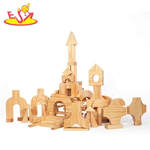2020 high quality 398 pcs kids outdoor wooden blocks for family W01D054