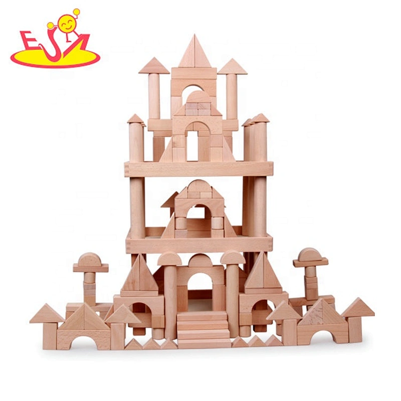 2020 New arrival 180pcs educational wooden baby building blocks with customize W13A207